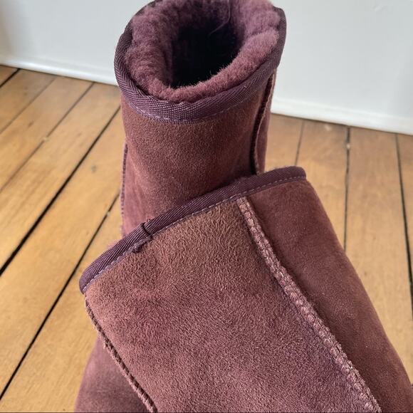 Ugg Classic Short Boots Wine Burgundy Purple Boots 6 - Picture 8 of 11